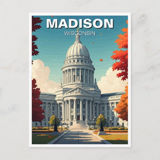 Carte Postale Wisconsin Madison State Capitol (Devant)