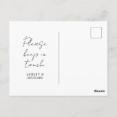 Carte Postale WISCONSIN | Notre changement d'adresse (Dos)