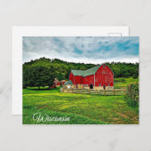 Carte postale Wisconsin Red Grange Farm Vue Pittor (Devant / Derrière)