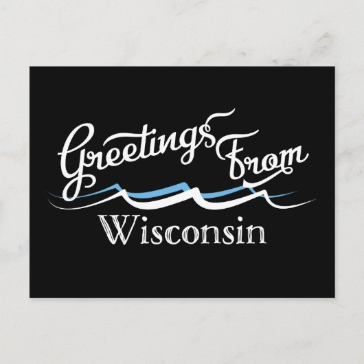 Carte Postale Wisconsin Water Waves (Devant)