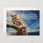 Carte postale Wisdom Quote Owl (Devant / Derrière)