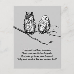 Carte postale Wise Owdom