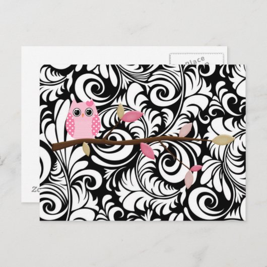 Carte Postale Wise Owl (Devant / Derrière)