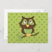Carte Postale Wise Owl (Devant / Derrière)