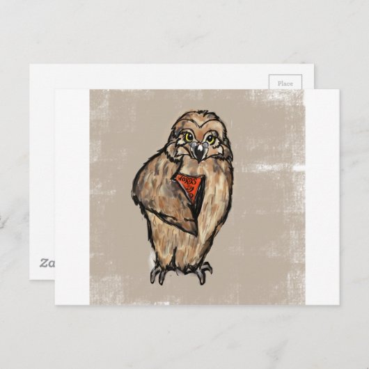 Carte Postale Wise Owl (Devant / Derrière)