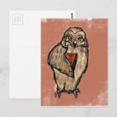 Carte Postale Wise Owl (Devant / Derrière)