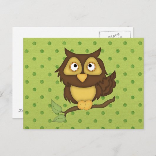 Carte Postale Wise Owl (Devant / Derrière)