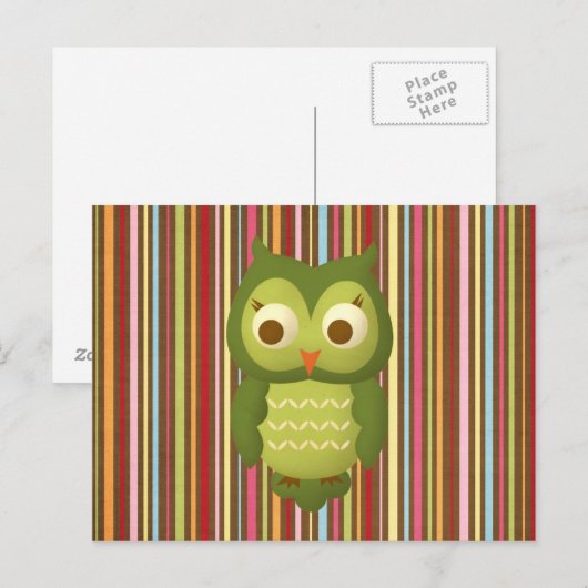 Carte Postale Wise Owl (Devant / Derrière)