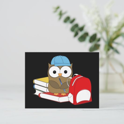Carte Postale Wise School Owl (Debout devant)