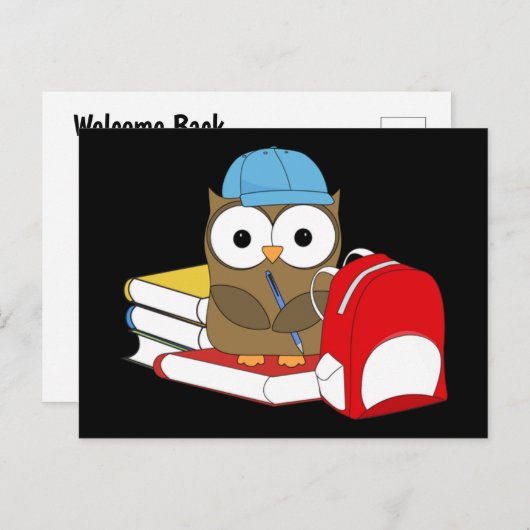 Carte Postale Wise School Owl (Devant / Derrière)