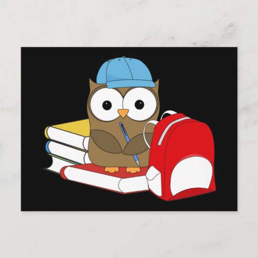 Carte Postale Wise School Owl (Devant)