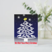 Carte Postale Wish you a Merry Christmass (Debout devant)