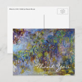 Carte Postale Wisteria de Claude Monet, Merci (Devant / Derrière)