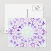 Carte postale 'Wisteria' de géométrie islamique (Devant / Derrière)