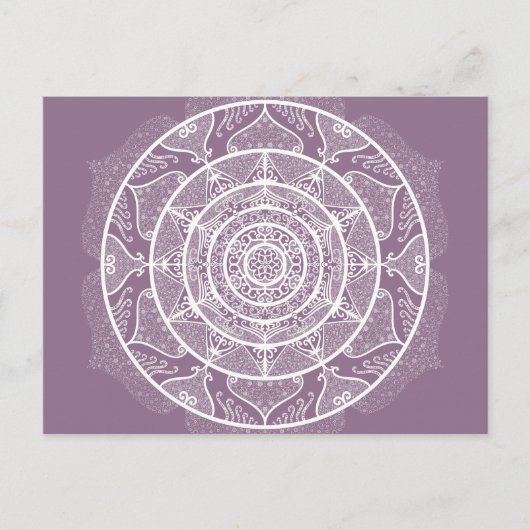 Carte Postale Wisteria Mandala (Devant)
