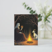 Carte Postale Witch and Goat at a Bonfire (Debout devant)