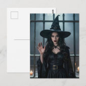 Carte Postale Witch behind bars because she commented crime (Devant / Derrière)