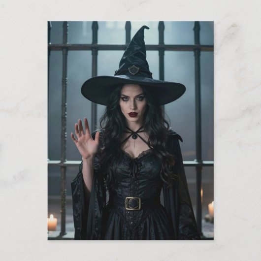 Carte Postale Witch behind bars because she commented crime (Devant)