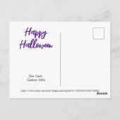 Carte Postale Witch Ghost et Citrouilles (Dos)