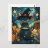 Carte Postale Witch Kitty  (Devant / Derrière)