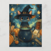 Carte Postale Witch Kitty  (Devant)