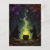 Carte Postale Witches Perform Magick in Forest (Devant)