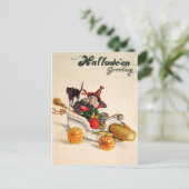 Carte Postale Witchmobile (Vintage Halloween Card) (Debout devant)