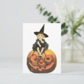 Carte Postale Witchoman Halloween Vintage (Debout devant)