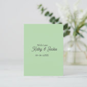 Carte Postale With love add couple name wedding simple minimal  (Debout devant)