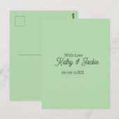 Carte Postale With love add couple name wedding simple minimal  (Devant / Derrière)