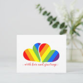 Carte Postale with love and rainbow hearts (Debout devant)