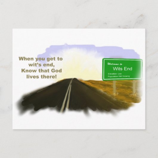 Carte postale Wits End Road (Devant)