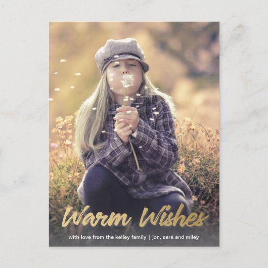 Carte Postale Wives Gold Script Vertical Holiday Photo (Devant)