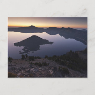 Carte Postale Wizard Island à l'aube, Parc national de Crater La