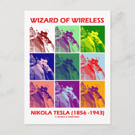 Carte Postale Wizard Of Wireless (Nikola Tesla Neuf Photos) (Devant)