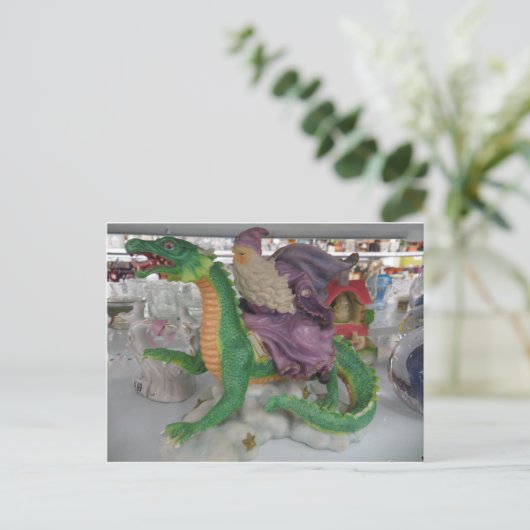 Carte Postale Wizard Riding Dragon (Debout devant)