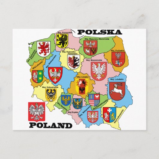 Carte Postale Wojewodztwa Polski_mapa (Devant)