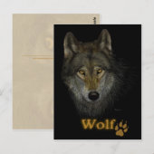Carte postale Wolf (Devant / Derrière)