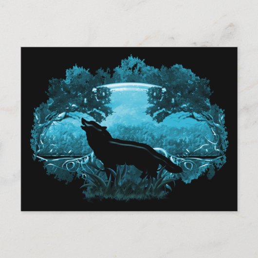 Carte Postale Wolf dans la nature (Devant)