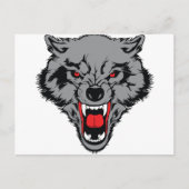 Carte Postale Wolf en colère (Devant)