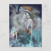Carte Postale Wolf et Dreamcatcher (Devant)