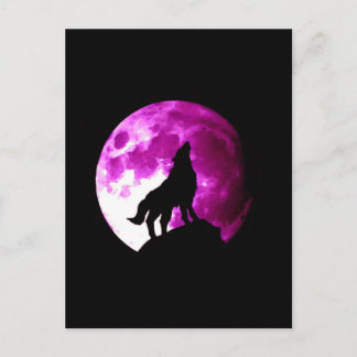 Carte Postale Wolf Howling à Moon
