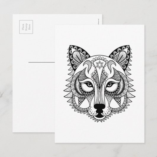 Carte Postale Wolf inspiré (Devant / Derrière)