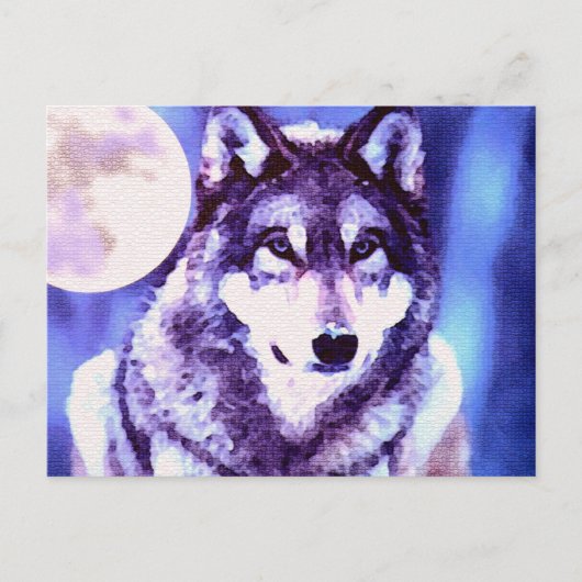 Carte Postale Wolf Look - Loup solitaire (Devant)