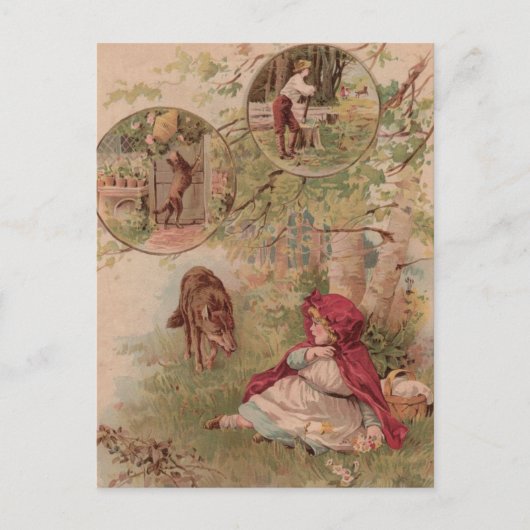 Carte Postale Wolf Marchant Vers La Cabane Rouge (Devant)