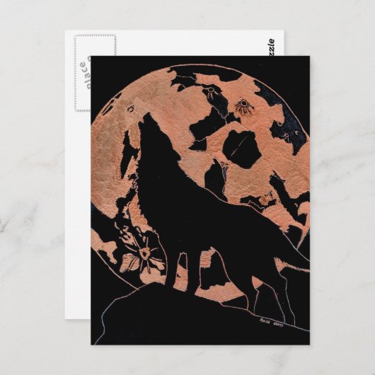 Carte Postale Wolf Moon (Devant / Derrière)