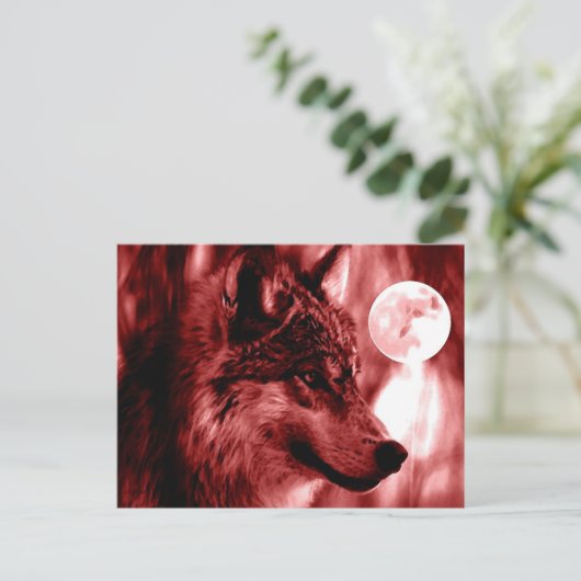 Carte Postale Wolf & Moon (Debout devant)
