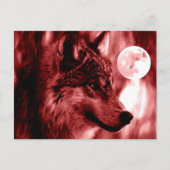Carte Postale Wolf & Moon (Devant)
