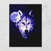 Carte Postale Wolf & Moon (Devant)