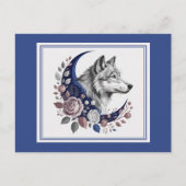 Carte postale Wolf & Moon (Devant)